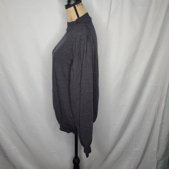 Nordstrom Mock Neck Dark Grey Merino Wool Sweater Size XL - Picture 3 of 11
